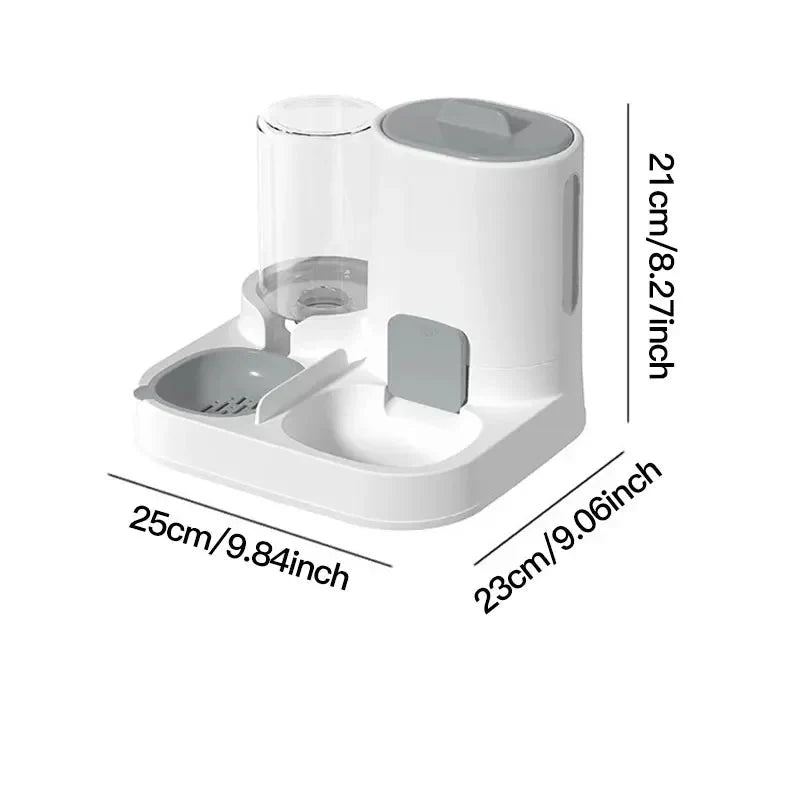 Dispensador de Comida para Gatos 2 en 1 por gravedad.