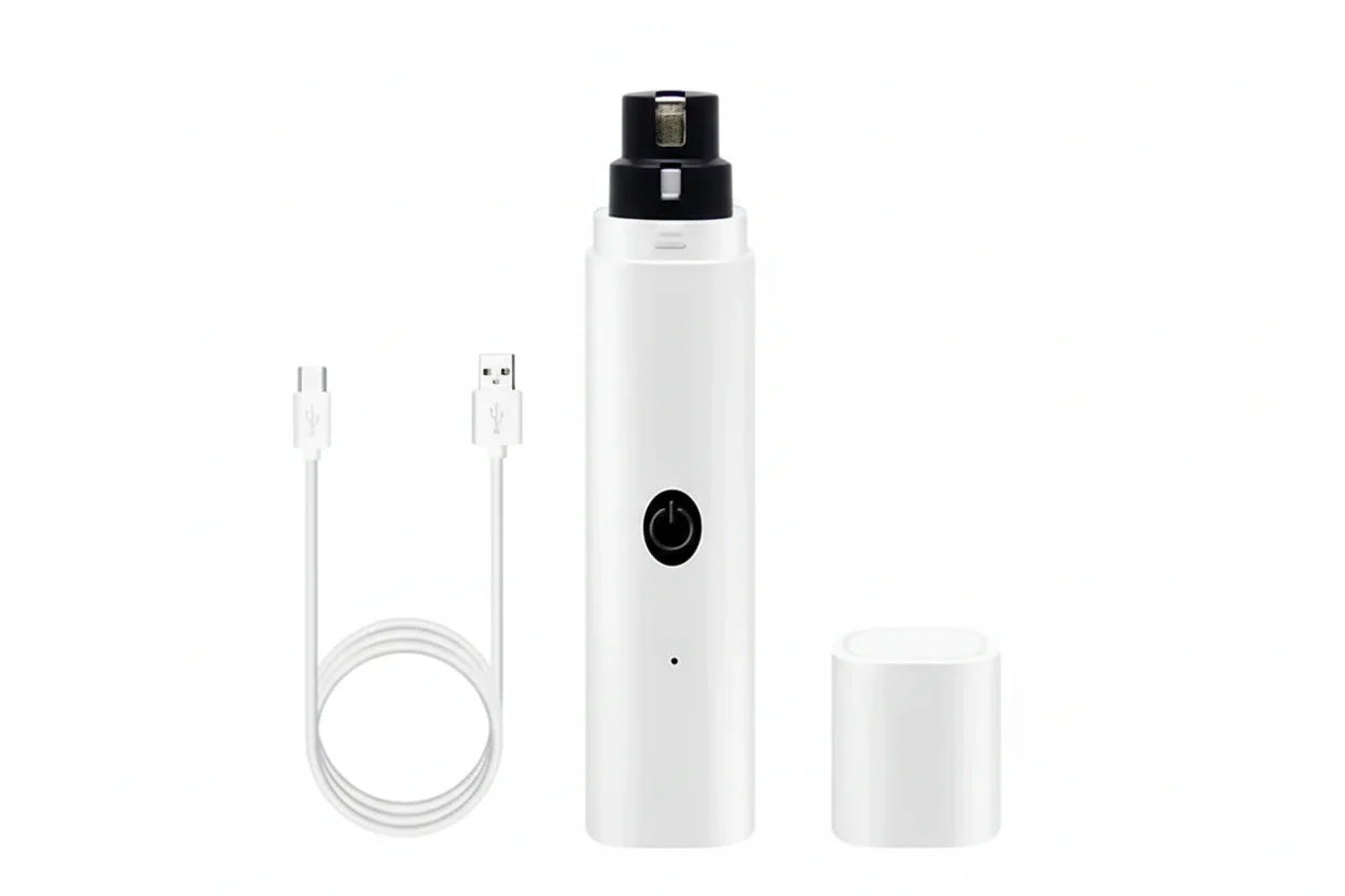 Cortaúñas eléctrico para mascotas recargable por USB y Luz LED