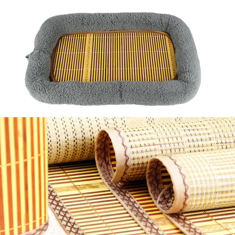 ATUBAN Cama y Almohada Acolchada de Felpa para Mascotas