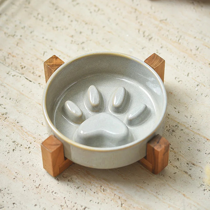 Tazón de cerámica estilo MimoPaws para mascotas