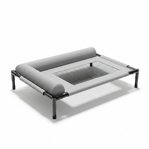 Cama Elevada con Malla Transpirable y Almohada