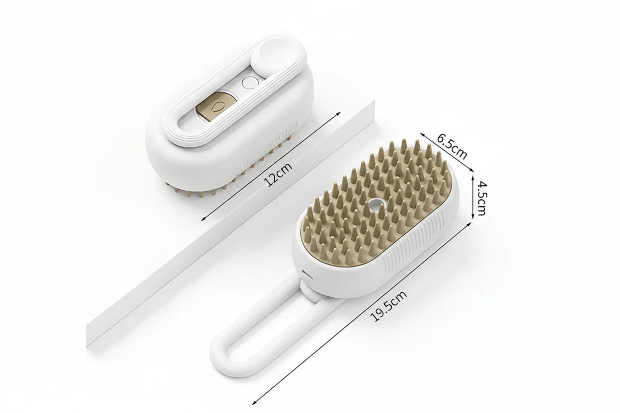 Peine Vaporizador 3 en 1: Aseo, Limpieza y Masaje