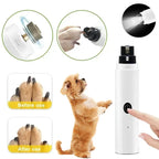 Cortaúñas eléctrico para mascotas recargable por USB y Luz LED