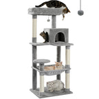Árbol para gatos de interior de 143 cm, con 5 niveles